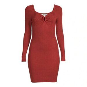 Madden NYC Sweater Dress with Long Sleeves